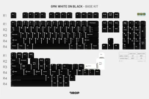 GMK White on Black Base Set – Cherry Profile Keycaps – Made in Germany – New - Picture 1 of 2
