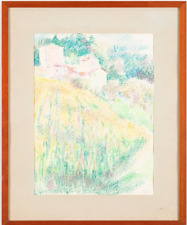 CHIARA LURAGHI (MILANO, 1931) Quadro DIPINTO Opera Paesaggio Pastelli su carta