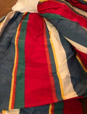 Vintage Ralph Lauren Cape Stripe Bed Skirt KING NOS RARE Black Tag 15” Drop - Image 1 of 4