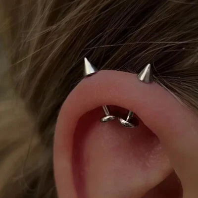 16G F136 Titanium Nose Studs Earrings Lip Ball Body Piercing Hypoallergenic - Image 1 of 4