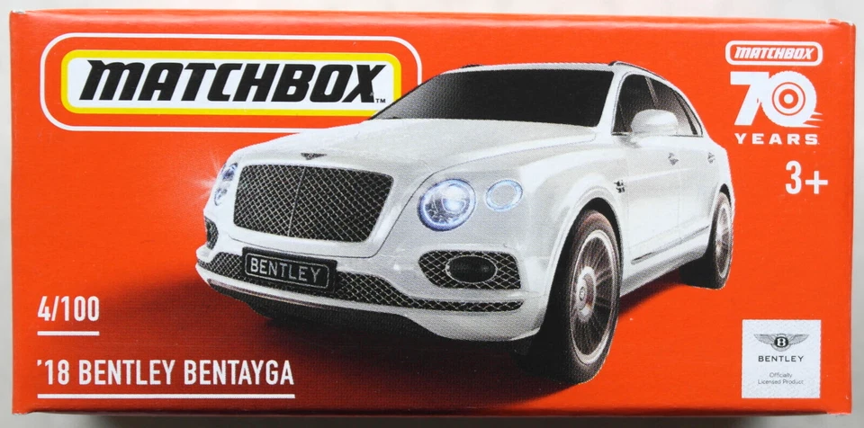 Matchbox Power Grabs 2018 Bentley Bentayga weiß Neu/OVP SUV MBX Auto Mattel ´18 - Bild 1 von 1