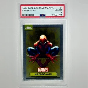 2024 Topps Chrome Marvel Spider-man #1 PSA 8 - Picture 1 of 3
