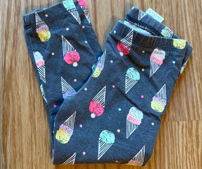 Circo Toddler Girls 2T Leggings Ice Cream Print Polka Dots Soft Cotton Play - Image 1 of 2