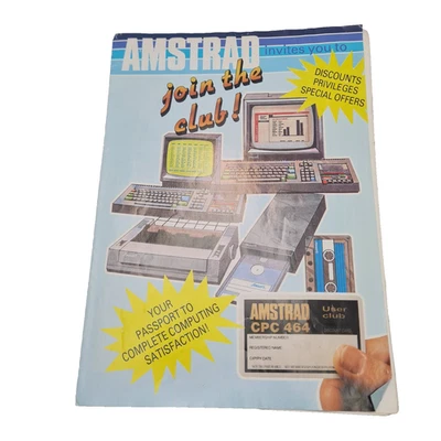 Amstrad CPC 464 User Club Join The Club Pack Vintage Computing 1980s - Image 1 of 4