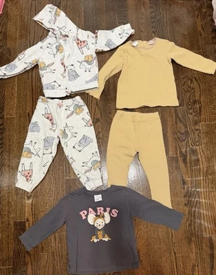 Лот Zara/Carters ребенка ясельного возраста комплект-5 шт.-2 наборы/1 рубашка размер 18-24/24mnths - Изображение 1 из 4