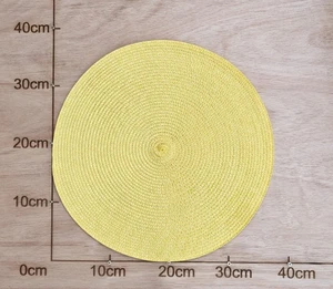 bright yellow large DIY straw fascinator craft base disc supply wedding hat - Picture 1 of 2