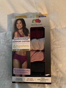 Fruit of the Loom Slips Damen Hipster 6er Pack Größe 8 Neu in Verpackung - Bild 1 von 2