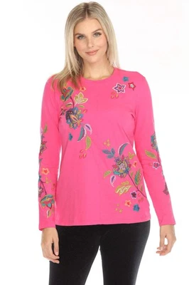 Camiseta Johnny Was JWLA Ethal Costura Cruda Cuello Redondo J10124 Foto 1 de 4