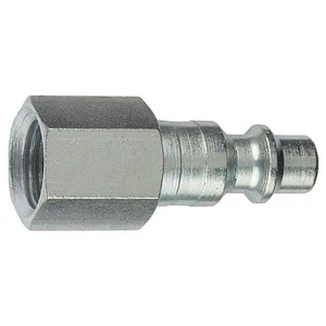Tru-Flate 12-235 Plug Steel 1/4" I/M Design x 1/4" FNPT, Silver - Picture 1 of 1