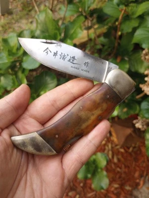 Corte Parker feito à mão antigo. Faca de aço cirúrgico com cabo ósseo para peças Co. Japan - Imagem 1 de 4