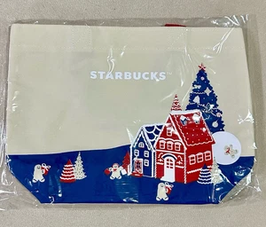Starbucks Christmas Tote Bag New Thailand 2025 Limited Collection Cotton Gift - Picture 1 of 3