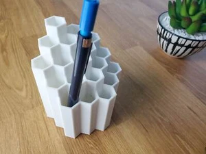 Honeycomb Modern Pencil Holder, Desk Organizer for Pens, Accessories, Tools, etc - Picture 1 of 252