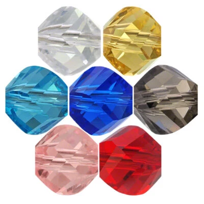 52x Kristal Perle 5020 'Twist' Ø 8mm Wahl 7 Farben - Bild 1 von 4
