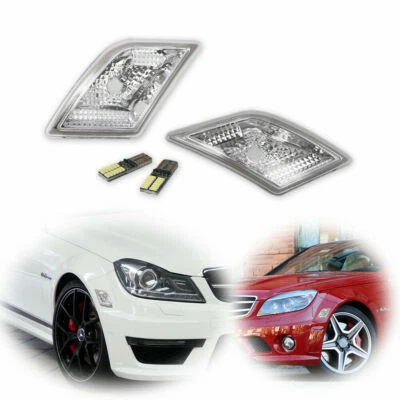 Bombillas LED blancas luces de señalización laterales para Mercedes Benz W204 C250 C300 C350 2008-11 Foto 1 de 4