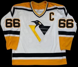MARIO LEMIEUX 1993 PITTSBURGH PENGUINS JERSEY CCM SIZE XL - Picture 1 of 5