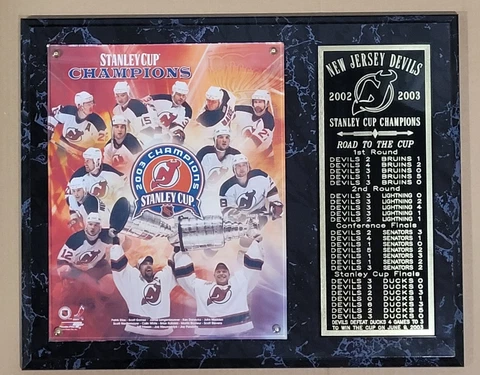 New Jersey Devils 2002-2003 Stanley Cup Champions Plaque Cover