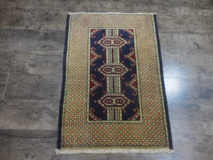 Authentic Vintage Turkish Rug,Geometric Adana Tribal Turkish Rug 2x2.10 Ft - Picture 1 of 14