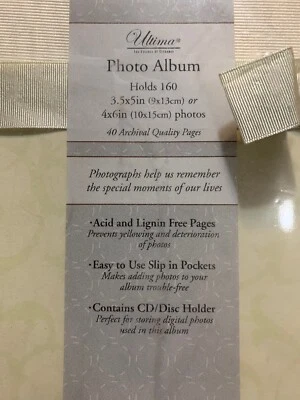 Álbum de fotos Ultimate tiene capacidad para 160 fotos memo bolsillos sin cordones 4x6" viaje 40 páginas Foto 1 de 4