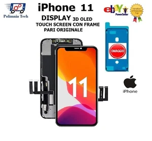 IPHONE 11 DISPLAY TOUCHSCREEN 3D CON FRAME PARI ORIGINALE - Foto 1 di 9