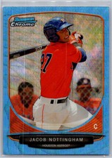 2013 Bowman Draft Refractors Blue Wave #BDPP61 Jacob Nottingham Astros