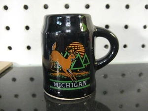 Michigan Whitetail Deer Souvenir Toothpick Holder Mini Mug - Picture 1 of 6