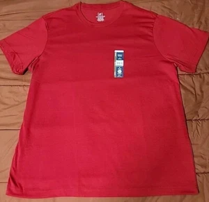 Men's T-Shirt Red Crew Neck Short Sleeve Size XL (46-48) GEORGE Moisture Wicking - Picture 1 of 7