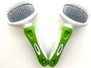 2-PC Pet Slicker Brush Comb with Protective Tips - Dogs Cats Grooming Tool - Picture 1 of 11