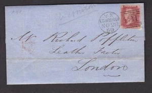 GB QV 1d penny red SG40 LC pf14 PLATE 48 IB fine well centered 1859 wrapper - Picture 1 of 3