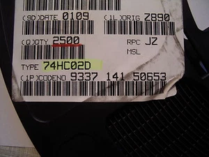 1000x 74HC02D Philips SMD 4x2 porte NOR 74HC02 circuito integrato - Foto 1 di 1