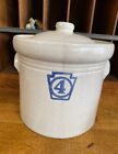 Vintage Pfatzgraff Yorktowne 4 Stoneware Canister Crock Lid Storage Cookie Jar