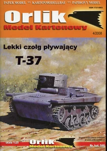 Soviet WWII Floating Tank T-37 # ORLIK Card Model # Scale 1/25 # OR 408 - Picture 1 of 5