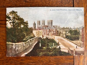 York City Walls and Minster Edwardian Photochrom Co Ltd Postcard - Picture 1 of 2