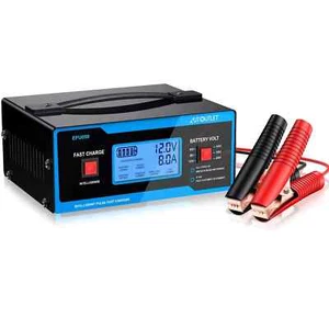 8 Volt Battery Charger Automotive Battery Charger and Maintainer 0-10A with Upgr - Picture 1 of 8