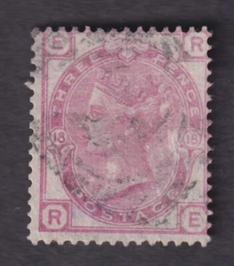GB QV 1873/80 3D piastra rosa 18 SG143 FU usato bene - Foto 1 di 2