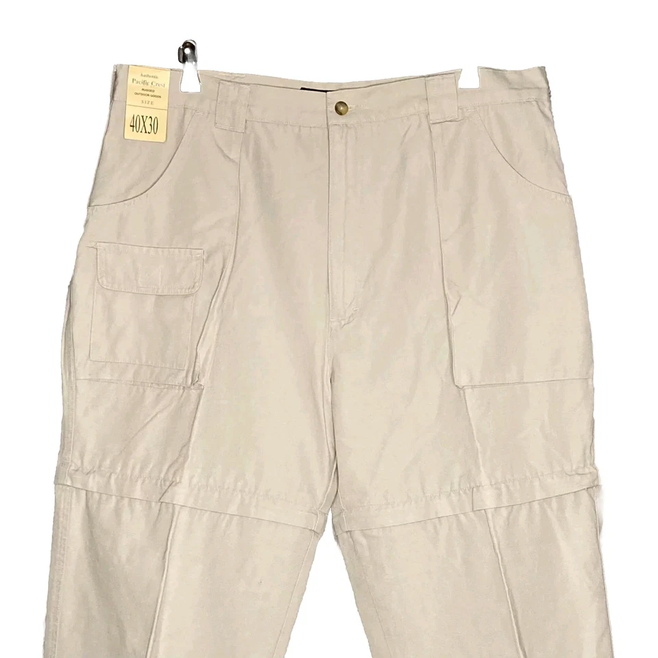 Pacific Crest Hombre Convertible Resistente Exterior Pantalones 40 x 30 Cónico Lona Sólido Foto 1 de 4