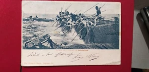 PESCA DEL TONNO IN SARDEGNA FP V1909 animatissima costumi - Imagen 1 de 2