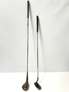 Set of Vintage Spalding Golf Clubs - 36" T.P.M. RH Putter & #4 RH Driver - Picture 1 of 12