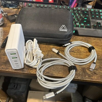 TheSolidGoods FastCharger USB Type C Multi 5 Port 110W PD W/ 2 USB C CABLES  - Image 1 of 4