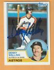 Denny Walling Houston Astros AUTO Signed 1983 Topps Clemson Tigers 9R