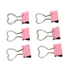 60Pcs Binder Clips With Heart Shaped Handle Paper Binder Clips Accessories ♧