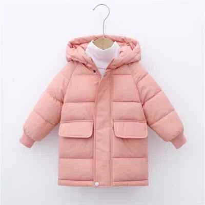 2-12Y Kids Clothes Teen Boy Girl Cotton-Padded Parka Thicken Warm Cotton Jackets - Image 1 of 4