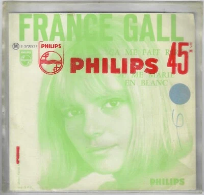 FRANCE GALL Ça Me Fait Rire 1966 Yéyé Girl JUKEBOX Encart original SP 45T  - Photo 1/4
