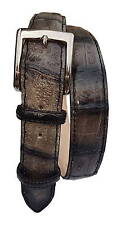 Cintura 3,5 cm in Coda di Coccodrillo tinta a mano - Unisex
