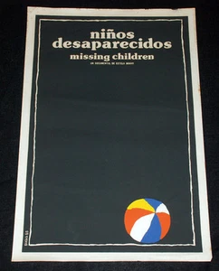 1985 Original Cuban Movie Poster"Missing Children"Prize winner Graphic art.Bachs - Picture 1 of 4