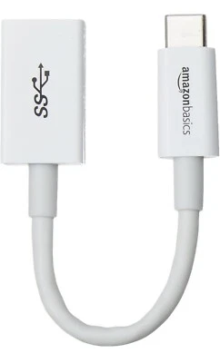 10-pack Amazon Basics USB Type-C to USB 3.1 Gen1 Female Adapter - White, - Image 1 of 4