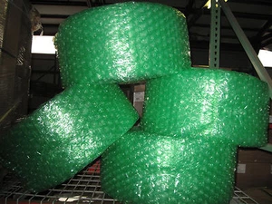 Large 1/2" Green Recycled Bubble, 12" x 500' Per Order - SHIPS FREE!! - Picture 1 of 1