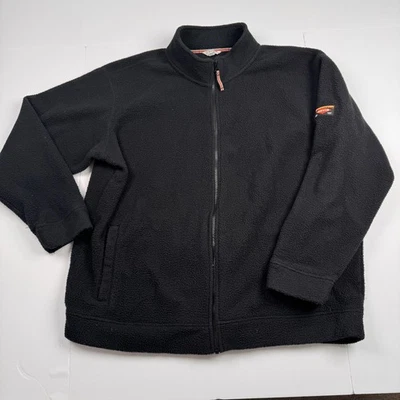 Orvis Jacket Mens 2XL Black Full Zip Fleece Outdoor Warm Hiking Coat Casual - Image 1 of 4