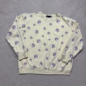 Social Scene Sweatshirt Damen Medium hellgelb Pilz All Over Print Oberteil - Bild 1 von 13