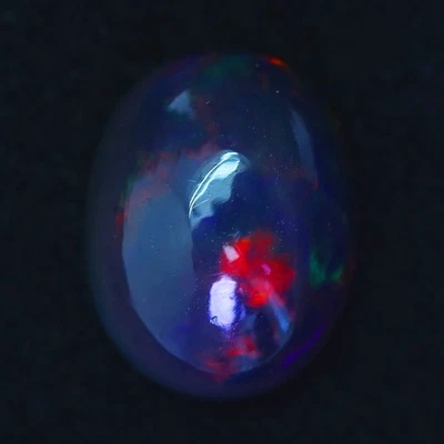 Brillos multicolores de 2,83 quilates en mezcla 3D patrón de arlequín Etiopía Welo ópalo negro Foto 1 de 4