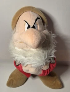 Disney Store Grumpy Snow White Seven Dwarfs Stuffed Plush Toy 10 in Crossed Arms - Picture 1 of 5
